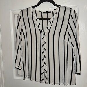 Stylish Black and White Striped Crop Top